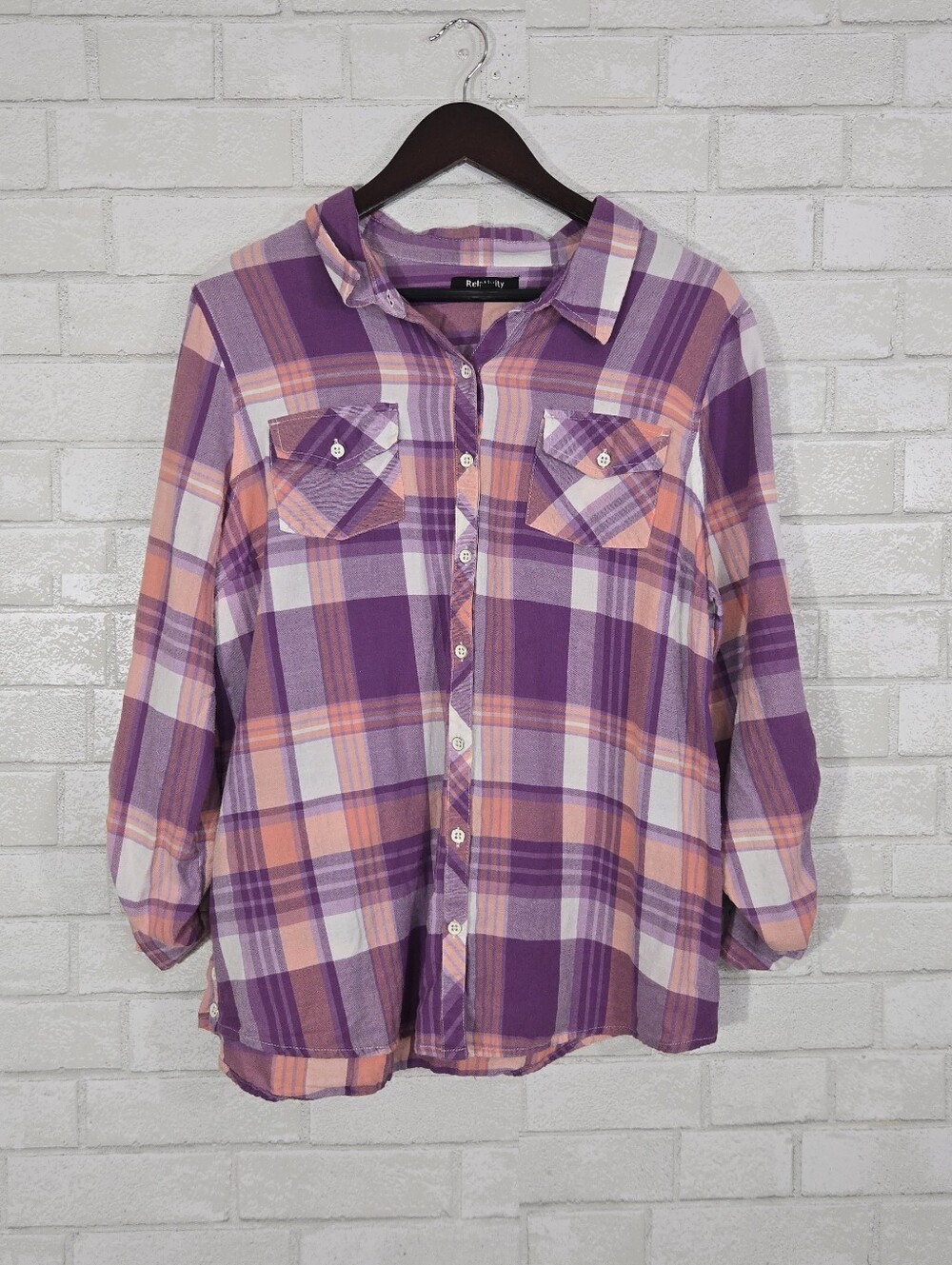 Relativity flannel print button down